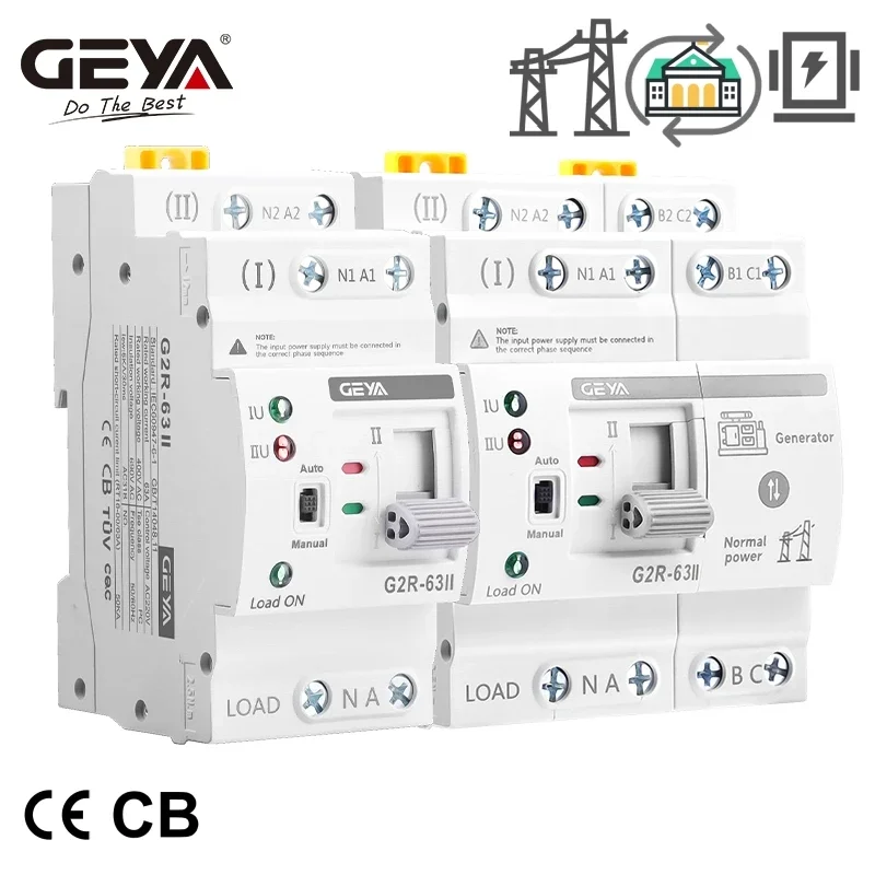 Din Rail Circuit Breaker - GEYA G2R 스마트 ATS Din 레일