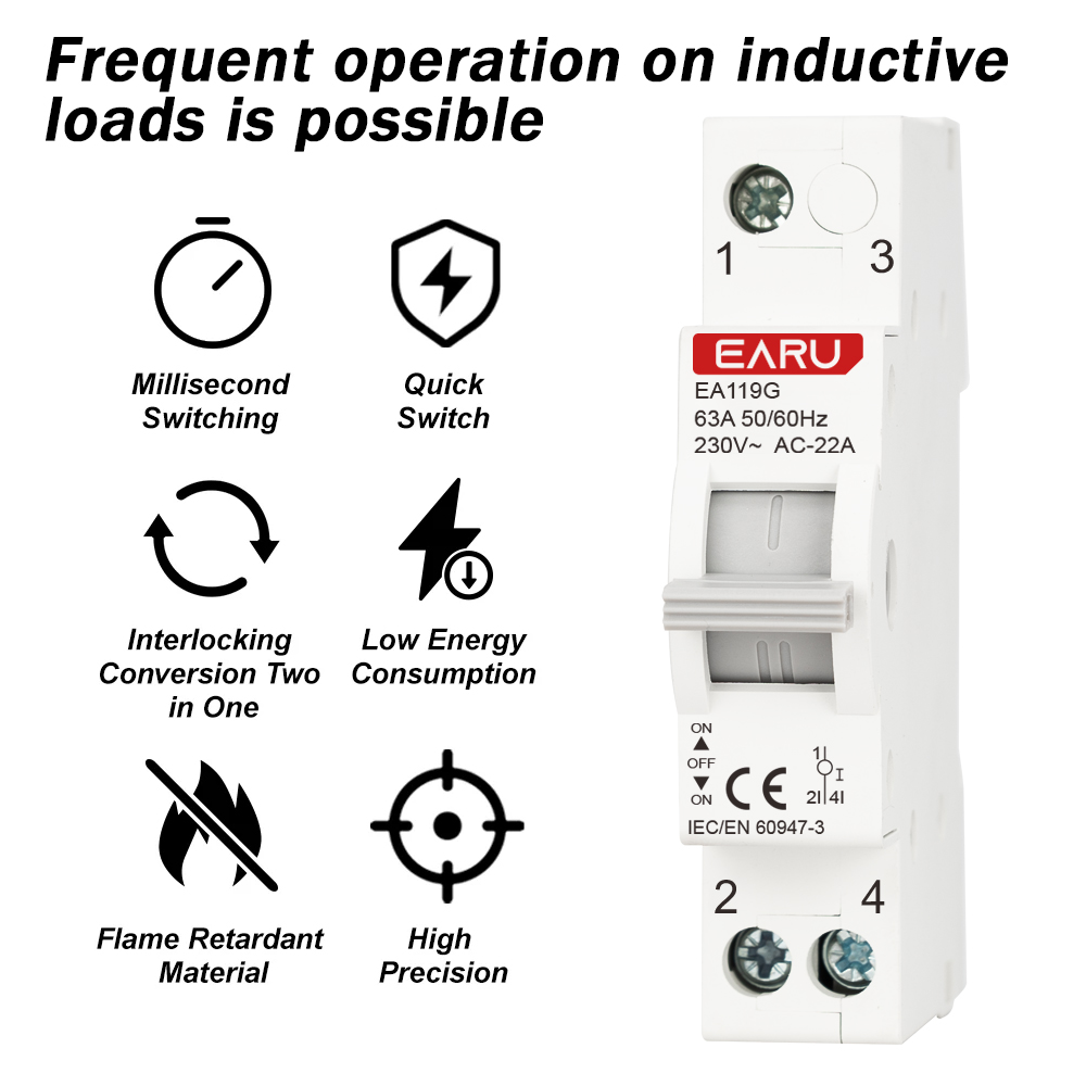 EARU 1P 40A 63A AC 230V DIN 레일 - Din Rail Circuit Breaker 리뷰 및 가격