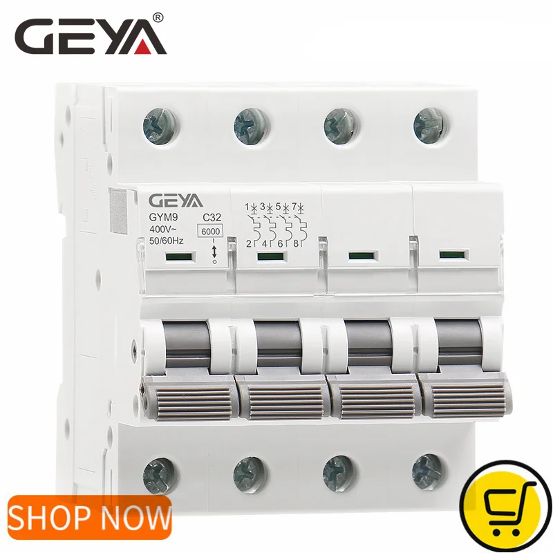 GEYA GYM9 4P MCB 6A-63A 6KA 차단 - Din Rail Circuit Breaker 리뷰 및 가격
